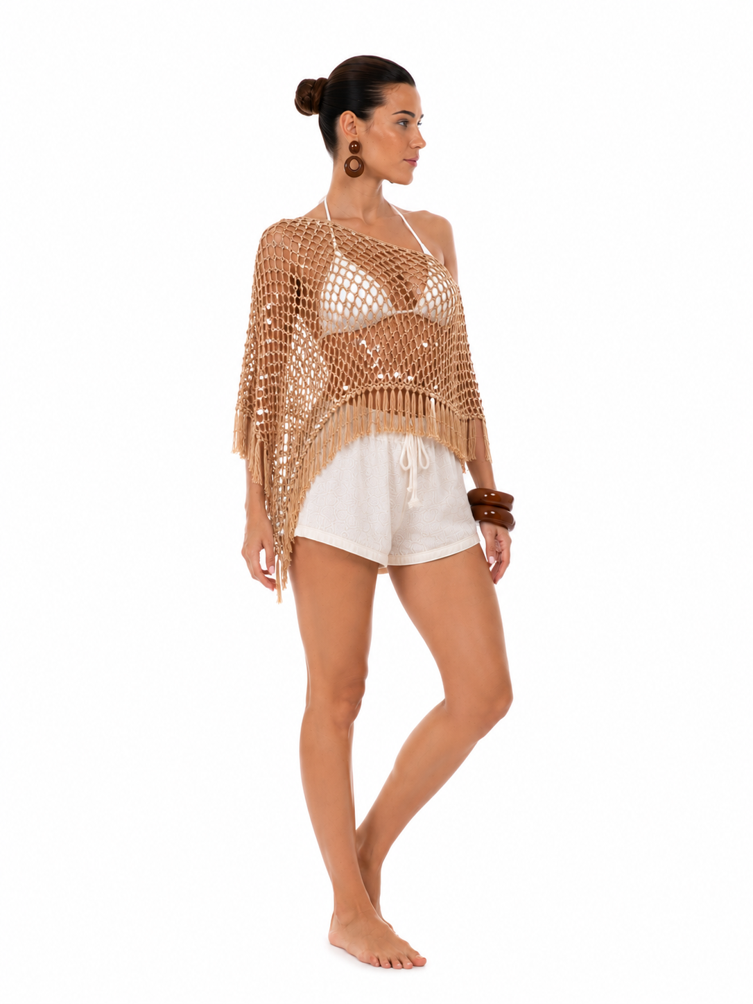 Beige-Dune Handmade Knitted Cape (Limited edition)