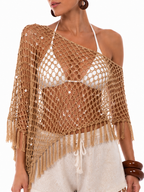 Beige-Dune Handmade Knitted Cape (Limited edition)